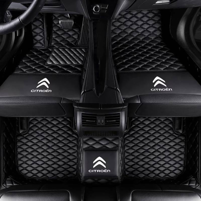 Auto Bodenmatte Fußmatten für Citroen C3 2012, Vollständig Umgebenes Leder Fußmatten Teppich Wasserfest Antirutsch Zubehör,normal-A von FGXBD