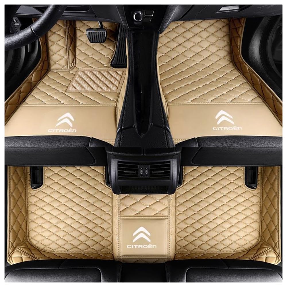 Auto Bodenmatte Fußmatten für Citroen C5 Aircross 2019-2023 2024 2025, Vollständig Umgebenes Leder Fußmatten Teppich Wasserfest Antirutsch Zubehör,normal-F Auto Bodenmatte Fußmatten für Citroen C5 Aircross 2019-2023 2024 2025, Vollständig Umgebenes Leder Fußmatten Teppich Wasserfest Antirutsch Zubehör,normal-F von FGXBD