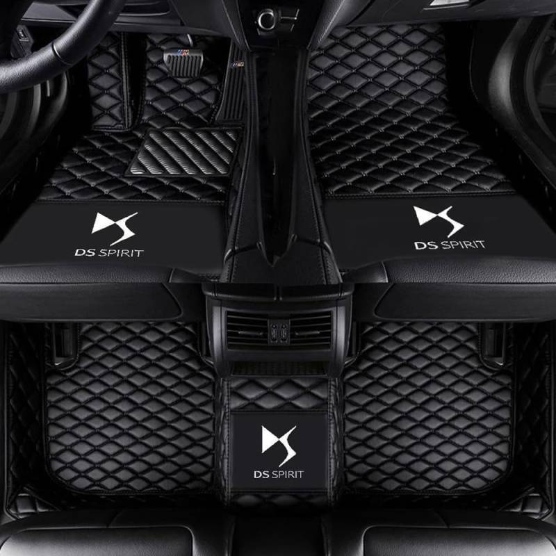 Auto Bodenmatte Fußmatten für Citroen DS4 2011 2012 2013 2014 2015, Vollständig Umgebenes Leder Fußmatten Teppich Wasserfest Antirutsch Zubehör,normal-A von FGXBD