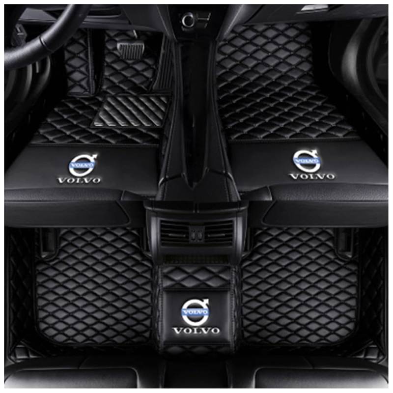 Auto Bodenmatte Fußmatten für Volvo XC40 2019-2023 2024 2025, Vollständig Umgebenes Leder Fußmatten Teppich Wasserfest Antirutsch Zubehör,normal-A von FGXBD