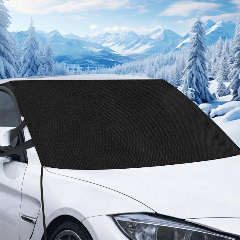 Sonnenschutz Auto Frontscheibenabdeckung,Frontscheibenabdeckung Winter,Sonnenschutz Windschutzscheibenabdeckung Magnet Fixierung Faltbare Autoscheibenabdeckung für Sonne,Gegen Schnee,Frost,Staub von FGen