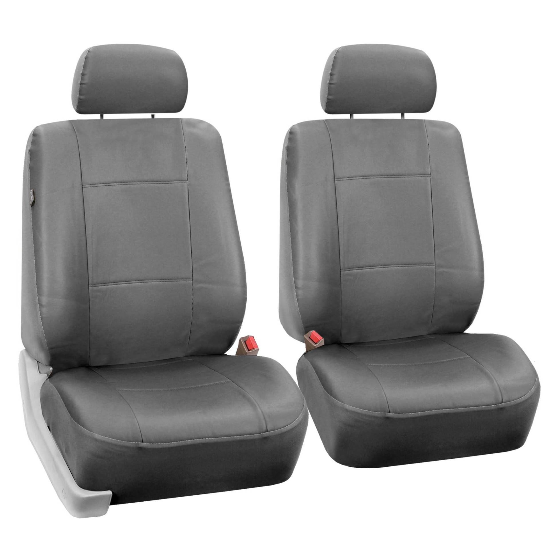 2 Frontschaufel PU - Leder Autositzbezüge Airbag - Kompatibel, Grau von FH GROUP