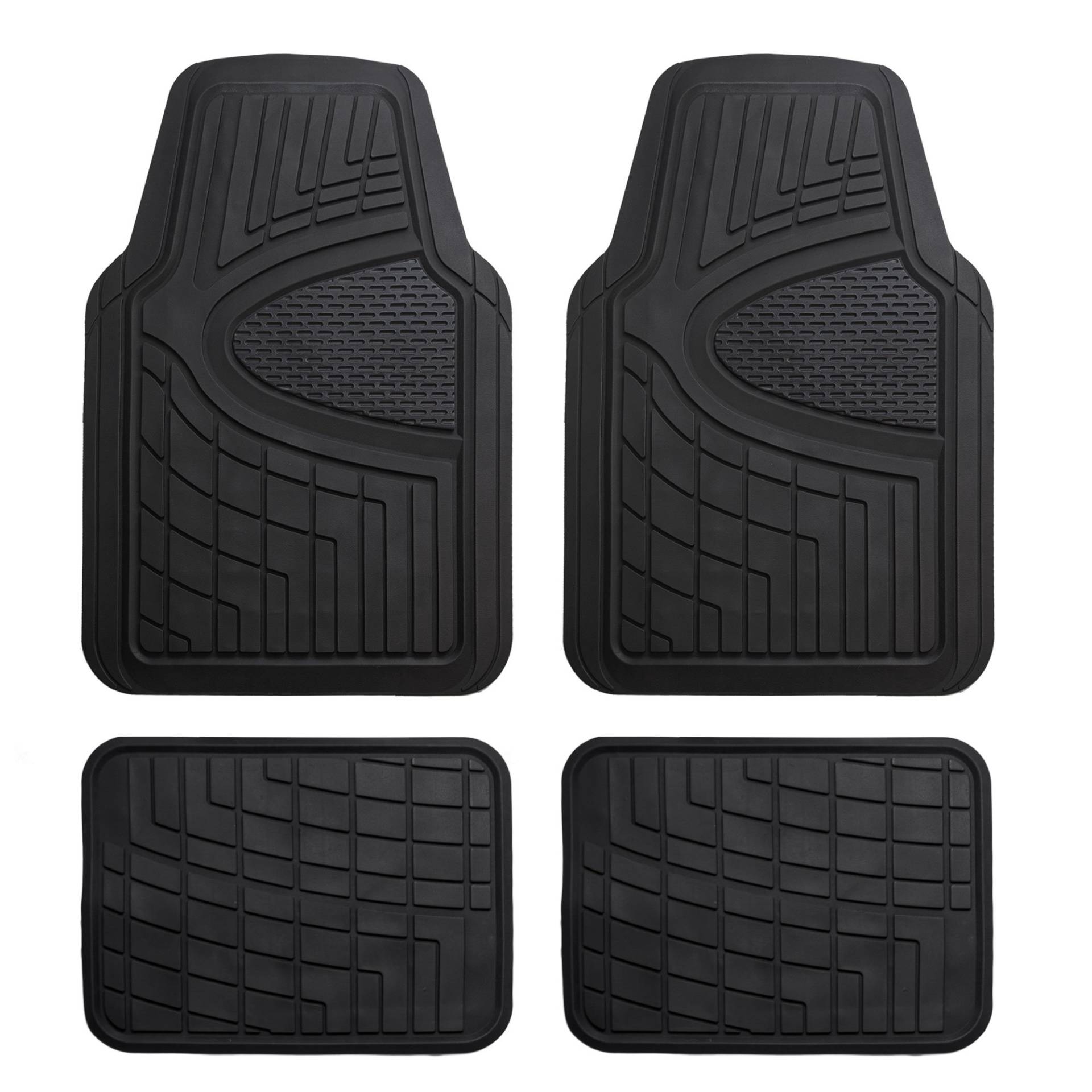 Auto-Fußmatten, schwarz, universell passend, strapazierfähig, für die meisten Autos, SUVs und LKWs, kompletter Satz für FH Group F11311BLACK Auto-Fußmatten, schwarz, universell passend, strapazierfähig, für die meisten Autos, SUVs und LKWs, kompletter Satz für FH Group F11311BLACK von FH GROUP