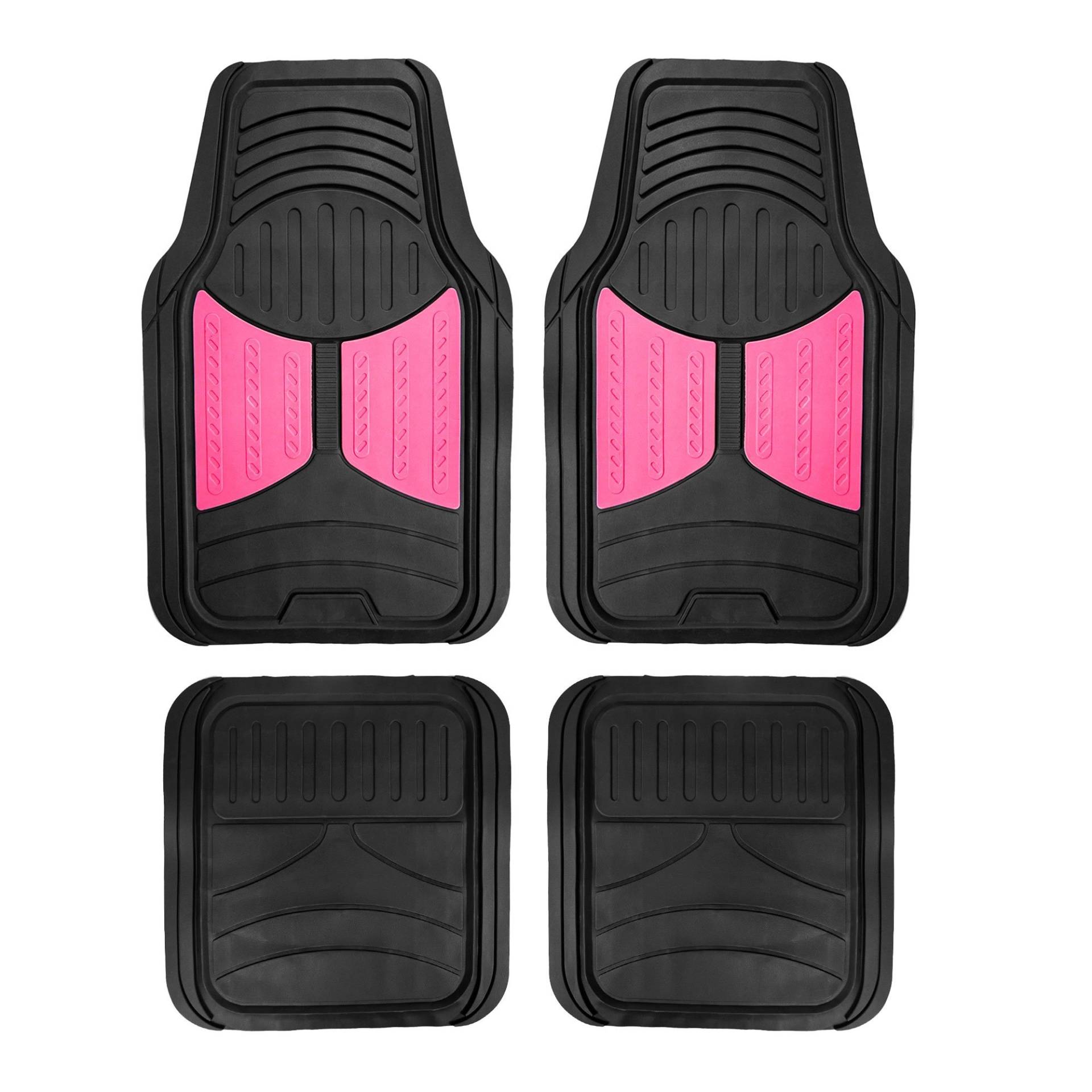 Automobil-Fußmatten, Rosa, klimafest, für alle Wetterbedingungen, universelle Passform, Robustes Gummi, passend für die meisten Autos, SUVs und LKWs, komplettes Set, passend für FH Group F11313PINK Automobil-Fußmatten, Rosa, klimafest, für alle Wetterbedingungen, universelle Passform, Robustes Gummi, passend für die meisten Autos, SUVs und LKWs, komplettes Set, passend für FH Group F11313PINK von FH GROUP