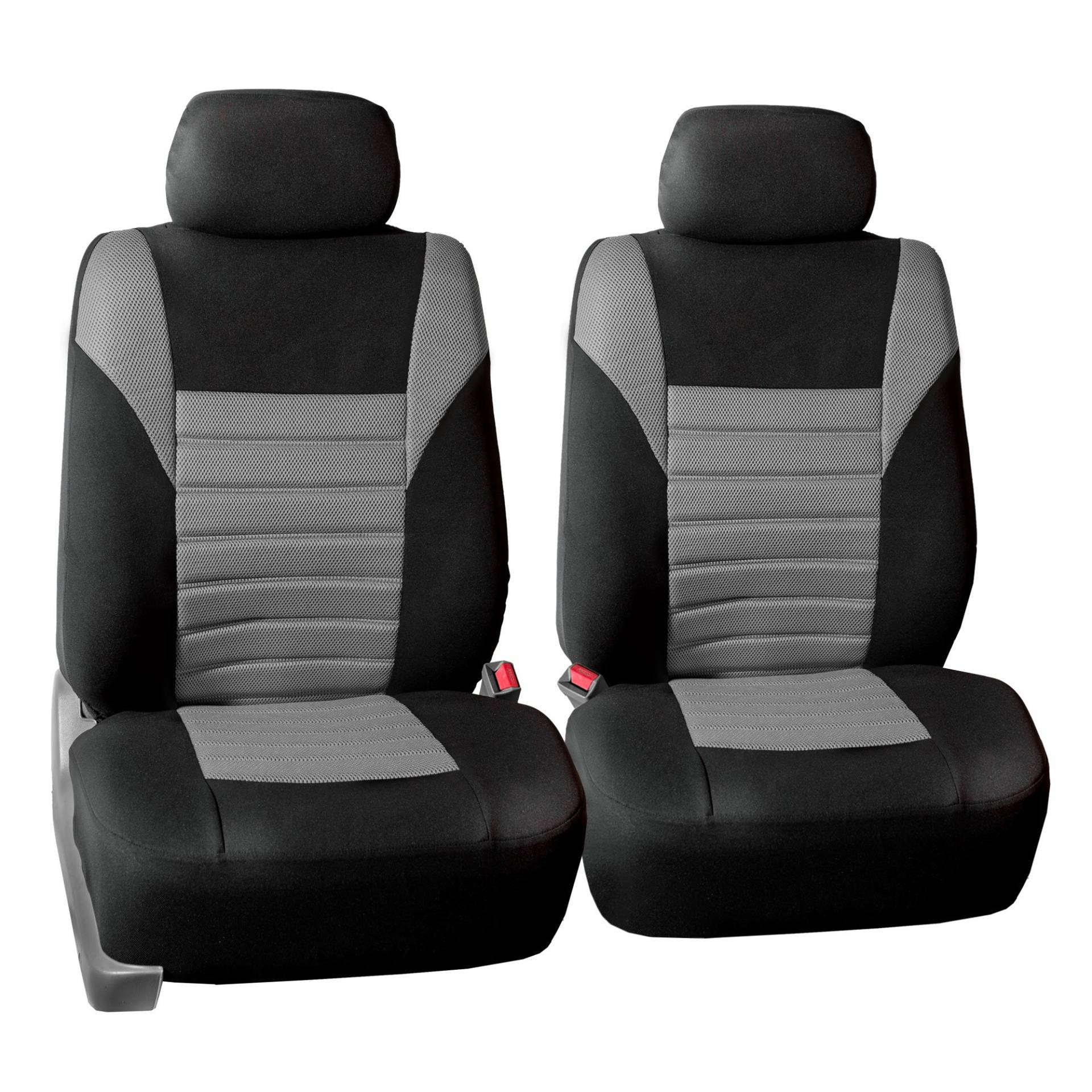 FH GROUP Autositzbezüge vorne Set Premium Grau 3D Air Mesh – Niedrige Rückenlehne Autositze mit Abnehmbarer Kopfstütze, universelle Passform, Automobil-Sitzbezug, Airbag-kompatibler Autositzbezug für FH GROUP Autositzbezüge vorne Set Premium Grau 3D Air Mesh – Niedrige Rückenlehne Autositze mit Abnehmbarer Kopfstütze, universelle Passform, Automobil-Sitzbezug, Airbag-kompatibler Autositzbezug für von FH GROUP