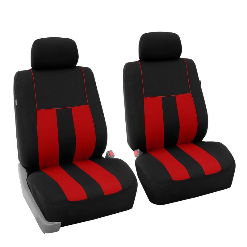 FH GROUP FB036RED102 Universal Fit Front Set Striking Striped Red Automotive Sitzbezüge Fit Front Set Striking Stripeds Most Cars, SUVs and Trucks (Airbag Compatible) von FH GROUP