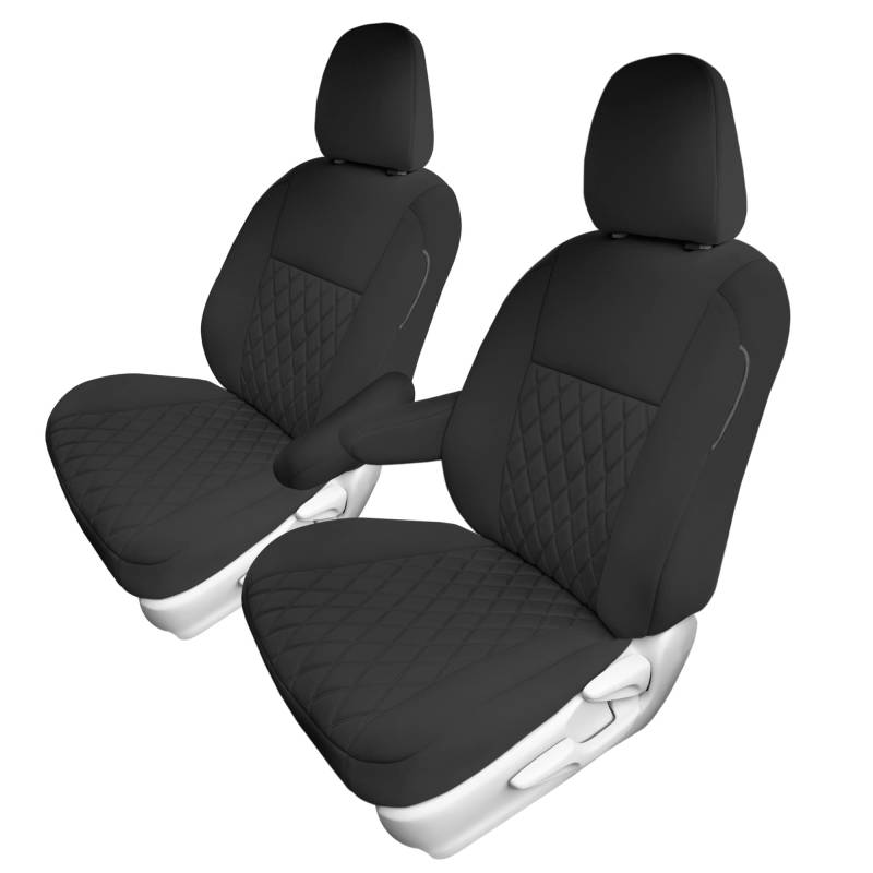 FH GROUP Passgenaue Neopren-Sitzbezüge für Toyota Sienna 2011–2020 mit wasserabweisendem Neosupreme Einsatz – Front-Set, Schwarz von FH GROUP