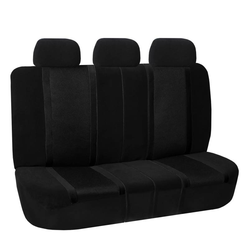 FH GROUP Sportsitzbezüge hinten Set - Universal passend für PKW, LKW & SUV (schwarz) FB070013 von FH GROUP