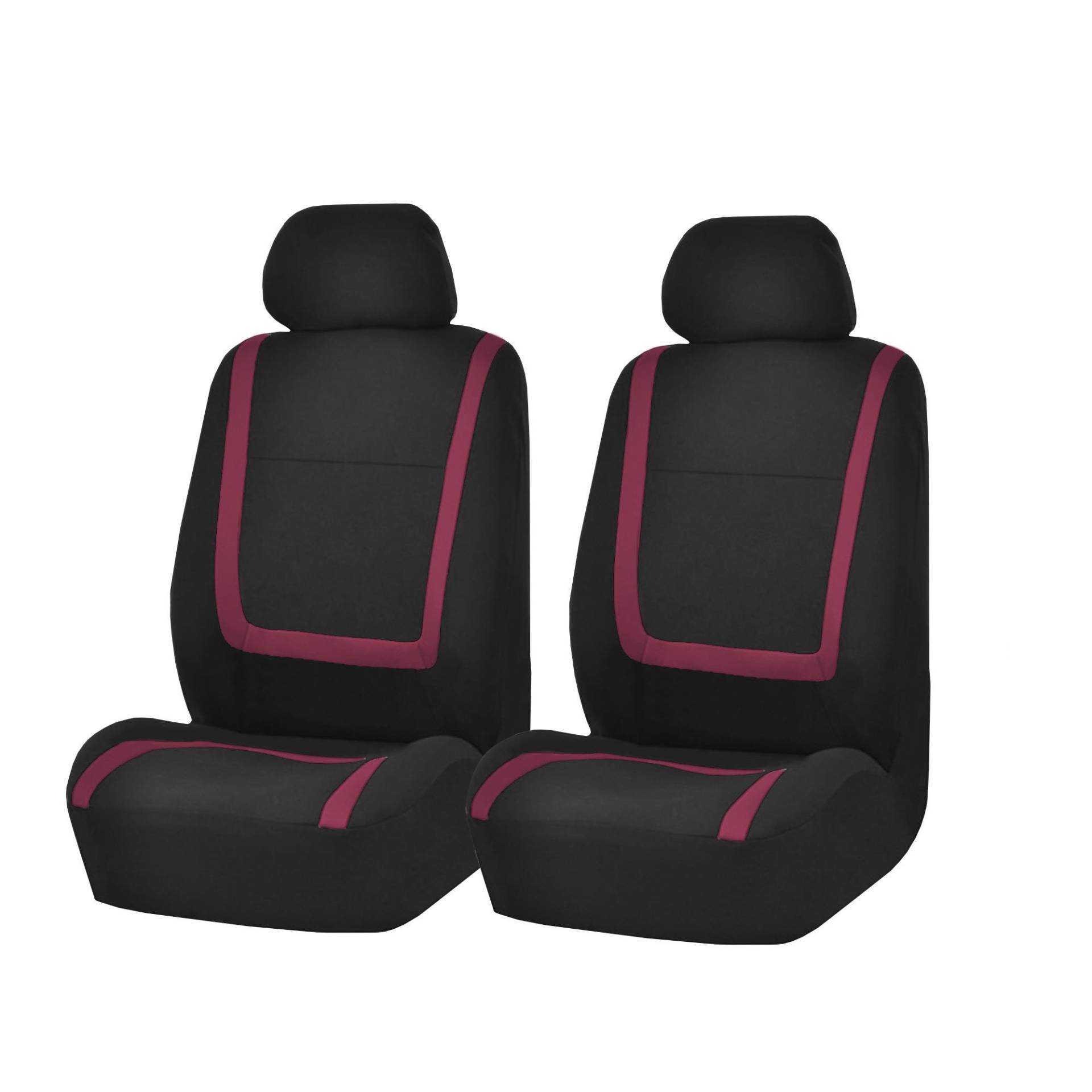 FH Group Autositzbezüge Vordersitzbezüge Set aus Stoff - Autositzbezüge für niedrige Rückenlehne, mit Abnehmbarer Kopfstütze, universelle Passform, Autositzbezüge für SUV, Limousine, Van Burgund FH Group Autositzbezüge Vordersitzbezüge Set aus Stoff - Autositzbezüge für niedrige Rückenlehne, mit Abnehmbarer Kopfstütze, universelle Passform, Autositzbezüge für SUV, Limousine, Van Burgund von FH GROUP