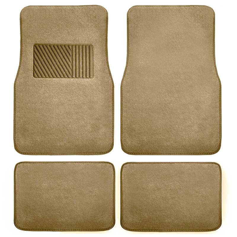 FH Group F14403BEIGE Teppich Fußmatte mit Fersenpolster (Deluxe), beige von FH GROUP