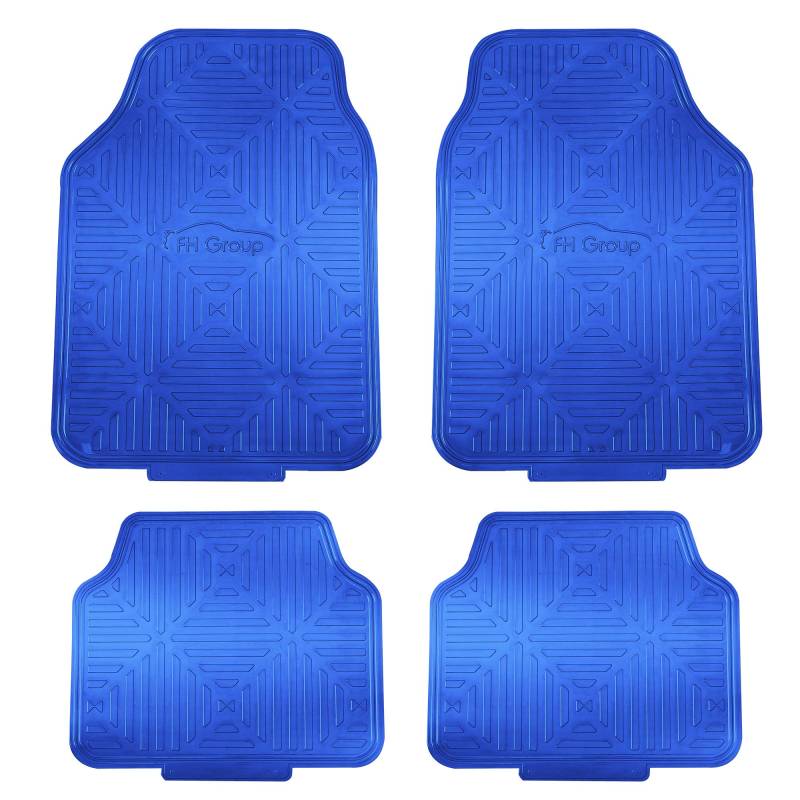 FH Group F14410BLUE Fußmatten mit Gummirückseite (blau), vollständiges Set, universell passend für die meisten Autos, LKWs & SUVs von FH GROUP