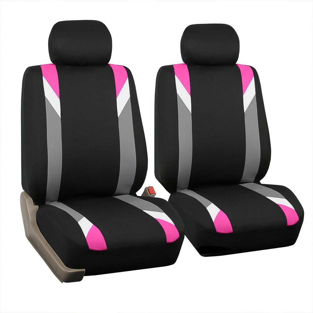 FH GROUP FB033PINK102 Schalensitzbezug (Modernistic Airbag-kompatibel), 2 Stück, rosa von FH GROUP
