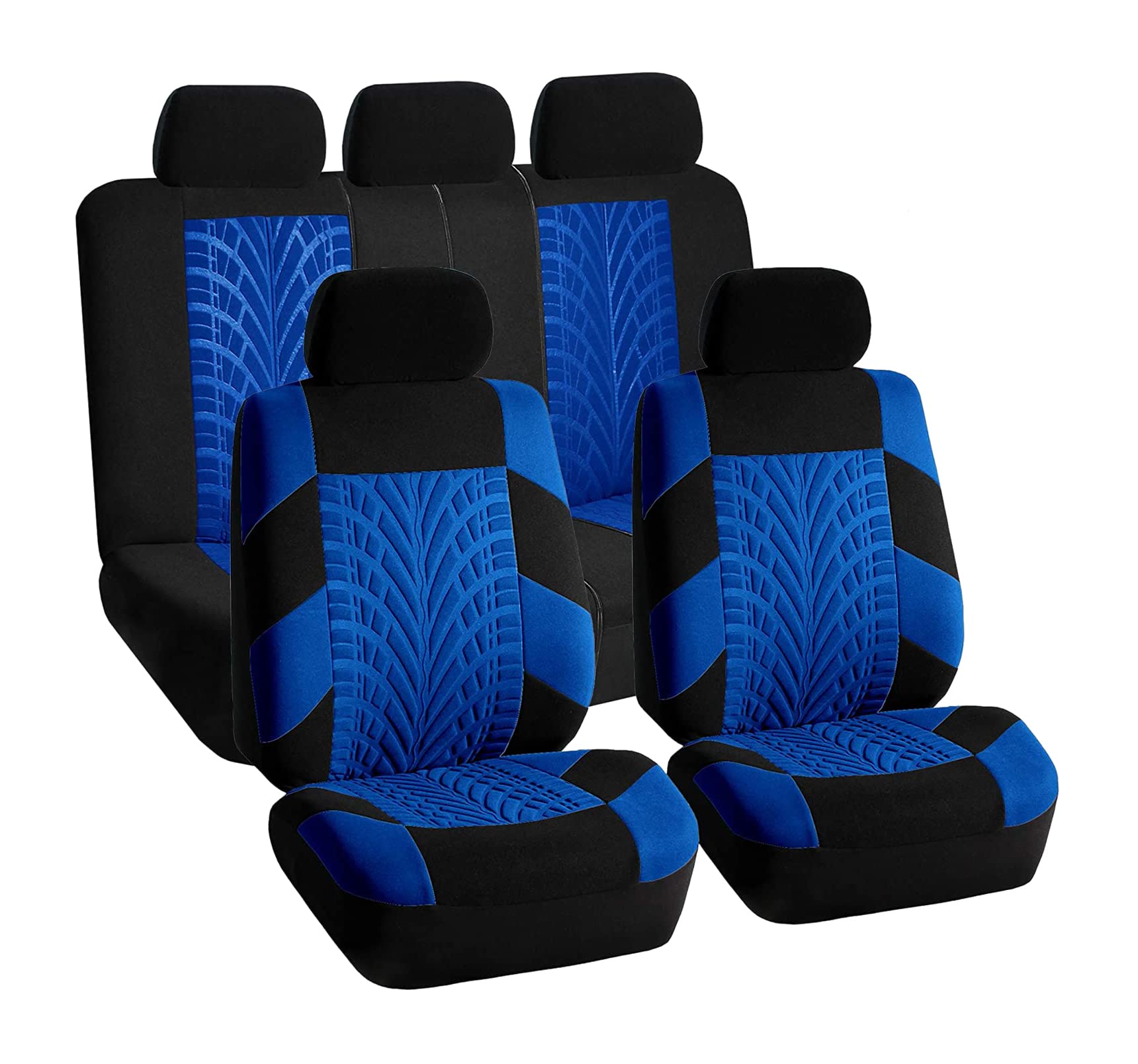 FH GROUP FB071BLUE115 Autositzbezug (Travel Master Airbag und Split Bench kompatibel, blau) von FH GROUP