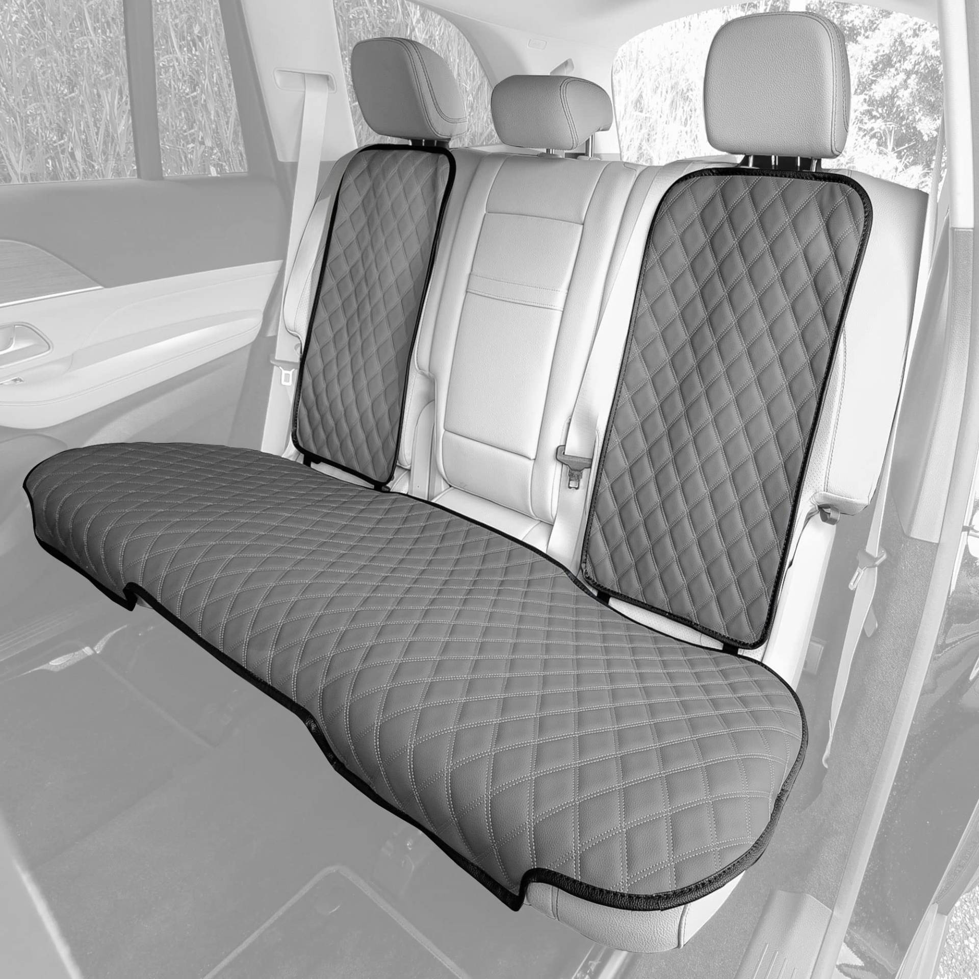 FH Group Universal Sitzschoner aus Kunstleder – Rückset für die meisten Autos, LKWs, SUVs oder Vans von FH GROUP