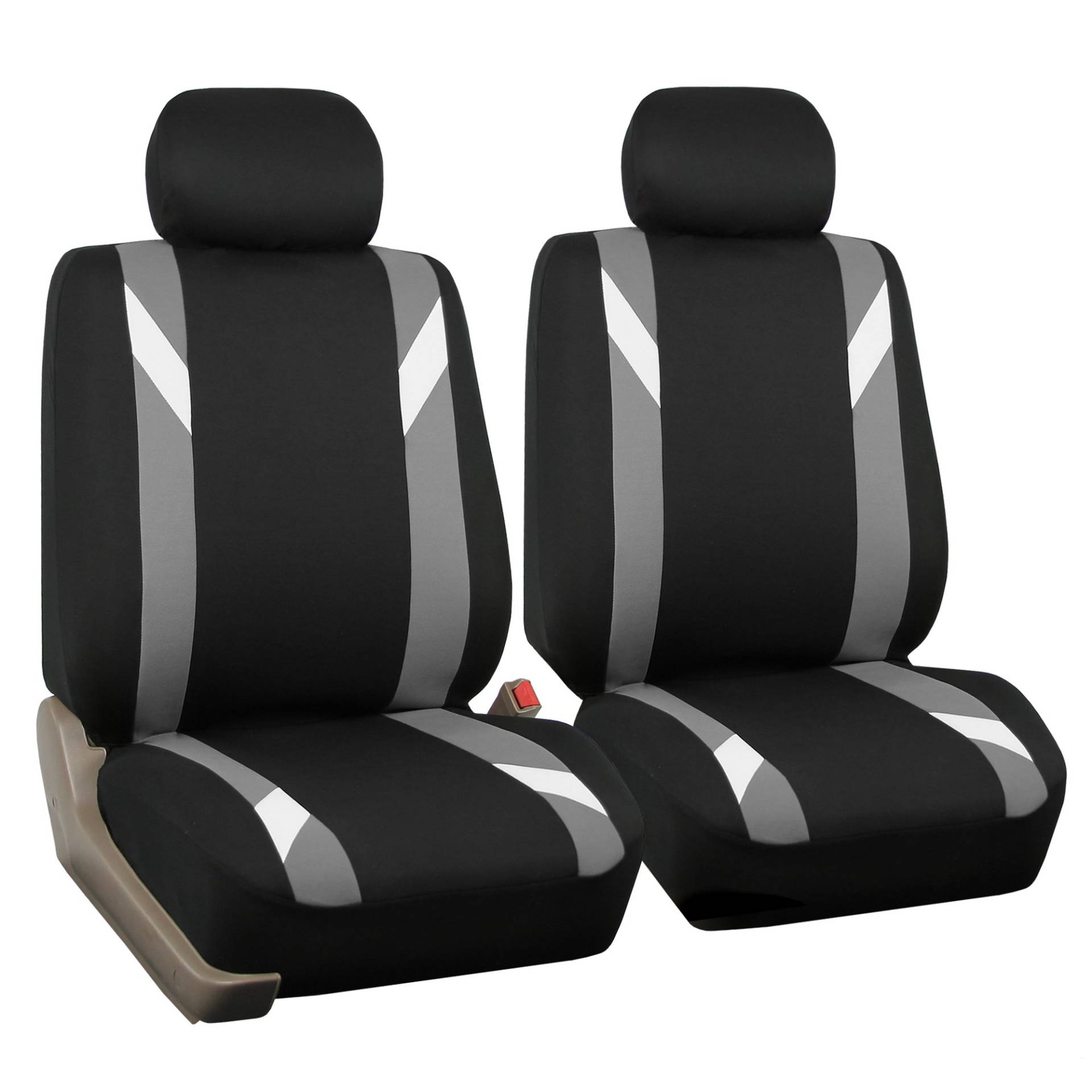 FH Group Vordersitzbezüge aus Stoff für niedrige Rückenlehne, mit Abnehmbarer Kopfstütze, universelle Passform, Airbag-kompatibler Sitzbezug für SUV, Limousine, Van, Grau FH Group Vordersitzbezüge aus Stoff für niedrige Rückenlehne, mit Abnehmbarer Kopfstütze, universelle Passform, Airbag-kompatibler Sitzbezug für SUV, Limousine, Van, Grau von FH GROUP
