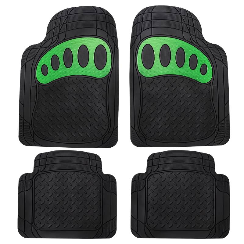 Trimmbare Climaproof™ Gummifußmatten mit Fußabdruck-Design, komplettes Set von FH GROUP