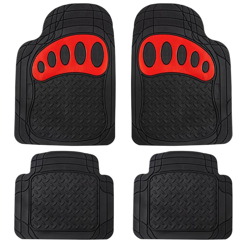 Trimmbare Climaproof™ Gummifußmatten mit Fußabdruck-Design, komplettes Set von FH GROUP