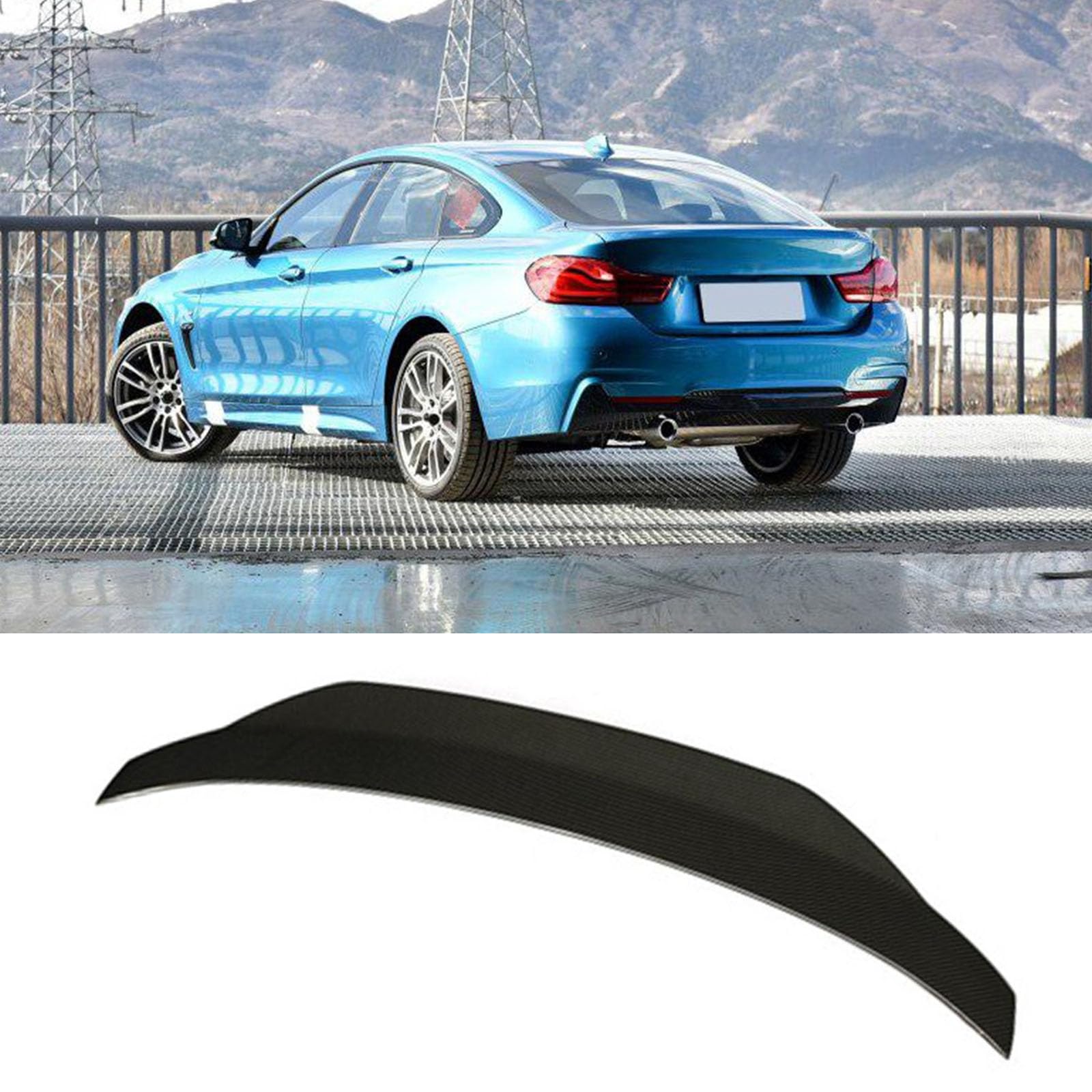 Auto Kofferraum Kohlefaser Spoilerflügel, Kompatibel für BMW 4 Series F36 2013-2018, Kofferraum-Hecklippe Heckflügel Spoiler Außenmodifikation Auto Kofferraum Kohlefaser Spoilerflügel, Kompatibel für BMW 4 Series F36 2013-2018, Kofferraum-Hecklippe Heckflügel Spoiler Außenmodifikation von FHBPCPP