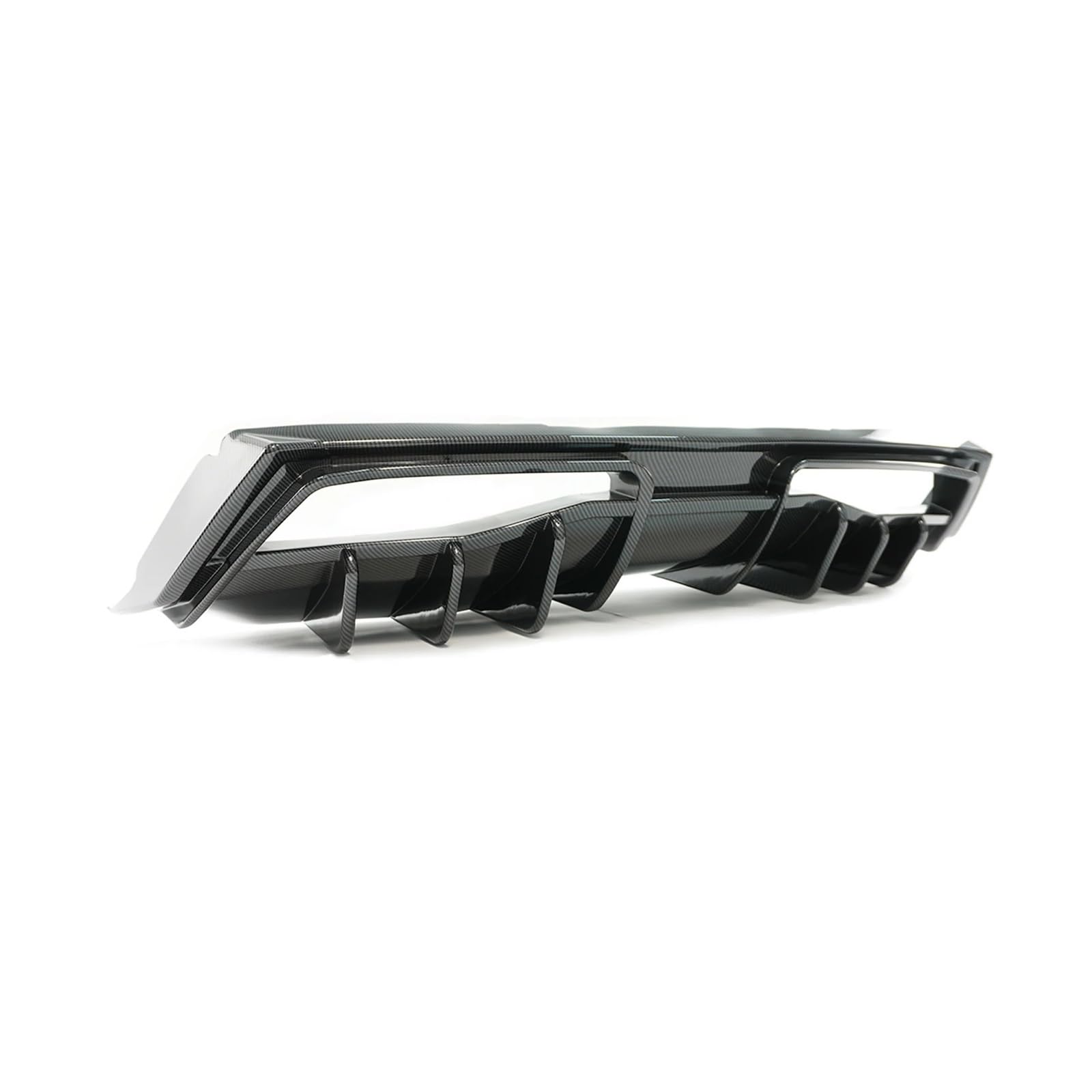 FHDBD Auto-Heckstoßstangendiffusor, kompatibel mit Chevrolet Corvette C8 2020–2024, Nicht-Widebody, glänzendes schwarzes Carbonfaser-Bodykit(Carbon Fiber Print) von FHDBD