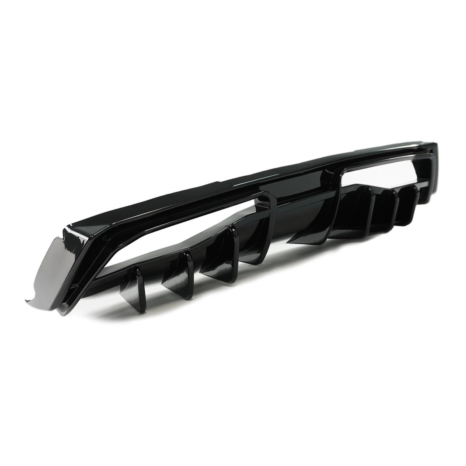 FHDBD Auto-Heckstoßstangendiffusor, kompatibel mit Chevrolet Corvette C8 2020–2024, Nicht-Widebody, glänzendes schwarzes Carbonfaser-Bodykit(E) von FHDBD