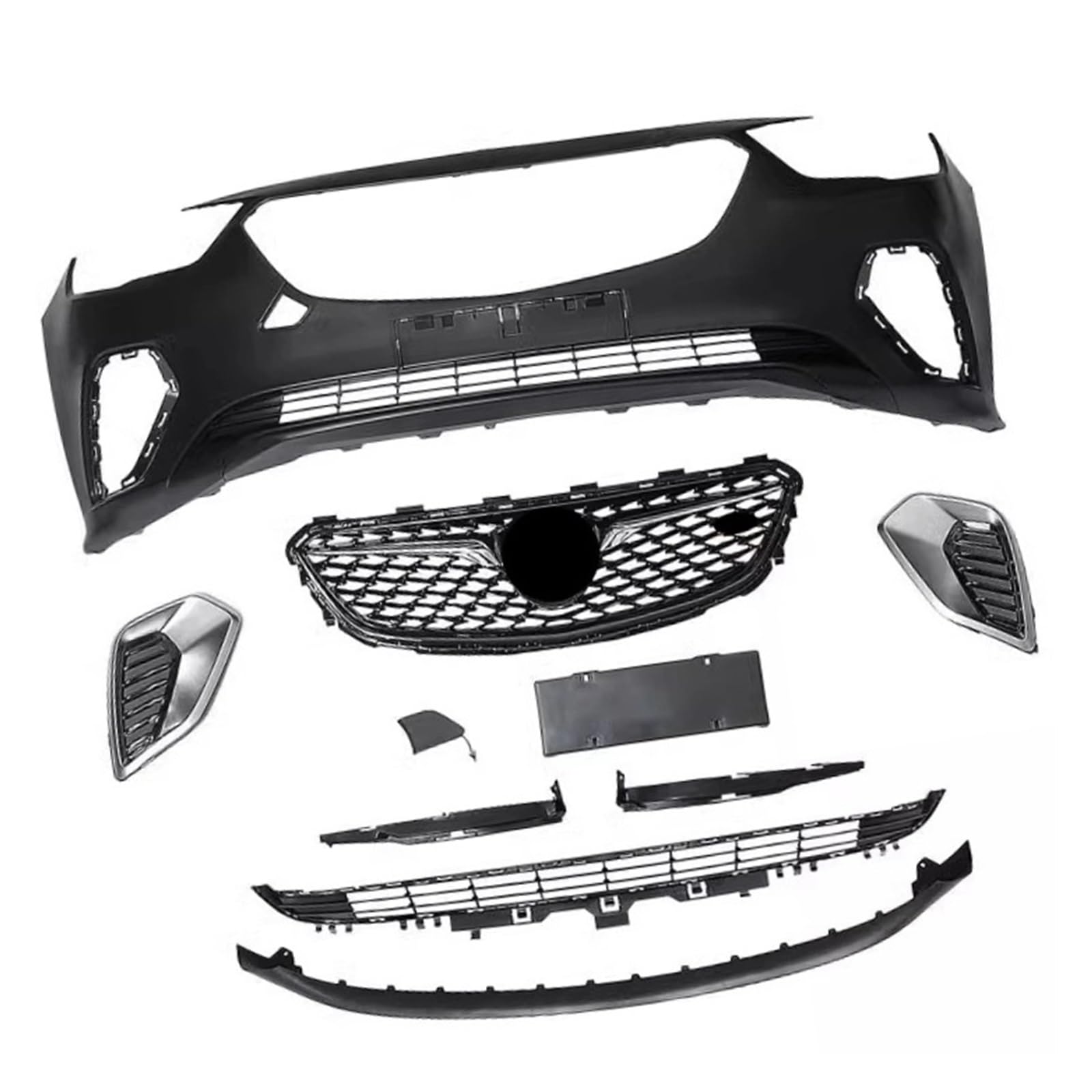 FHDBD Autostoßstange, Kühlergrill, Nebelscheinwerferrahmen, kompatibel mit Buick Regal, Opel Insignia 17–19, modifizierter GS-Stil, unlackiertes Karosserie-Kit-Zubehör FHDBD Autostoßstange, Kühlergrill, Nebelscheinwerferrahmen, kompatibel mit Buick Regal, Opel Insignia 17–19, modifizierter GS-Stil, unlackiertes Karosserie-Kit-Zubehör von FHDBD