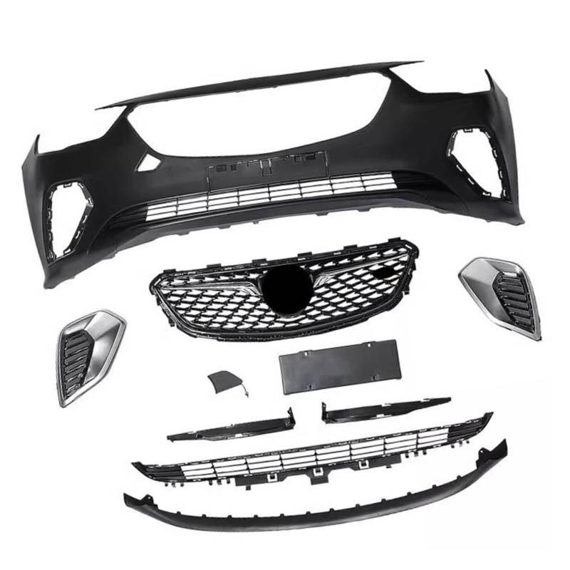 FHDBD Autostoßstange, Kühlergrill, Nebelscheinwerferrahmen, kompatibel mit Buick Regal, Opel Insignia 17–19, modifizierter GS-Stil, unlackiertes Karosserie-Kit-Zubehör von FHDBD