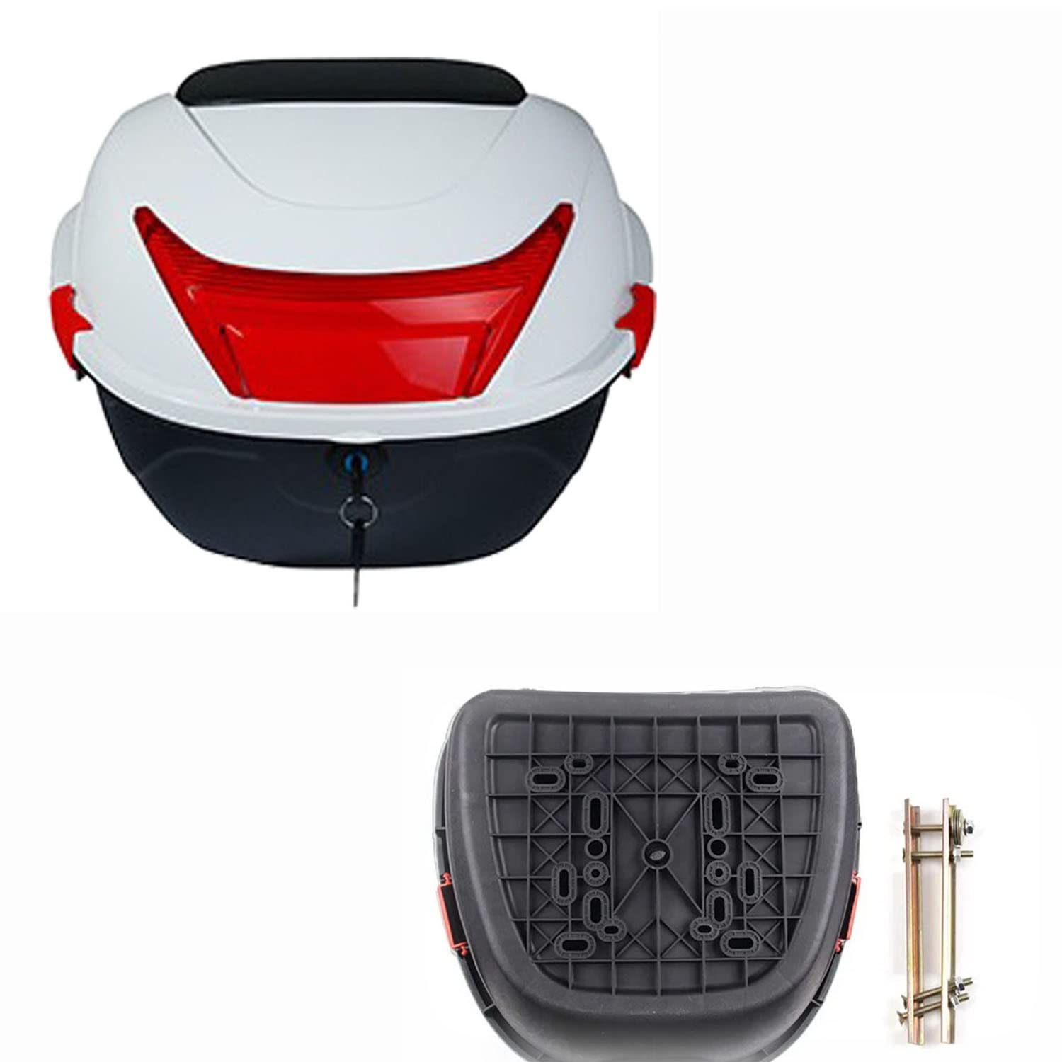 FHDCNTO Motorrad -Kofferraum -Schwanzkasten ABS -Top -Gehäuse Hartschale für Stohelmet -Gepäck 28 L tägliche Top -Box/Weiß FHDCNTO Motorrad -Kofferraum -Schwanzkasten ABS -Top -Gehäuse Hartschale für Stohelmet -Gepäck 28 L tägliche Top -Box/Weiß von FHDCNTO