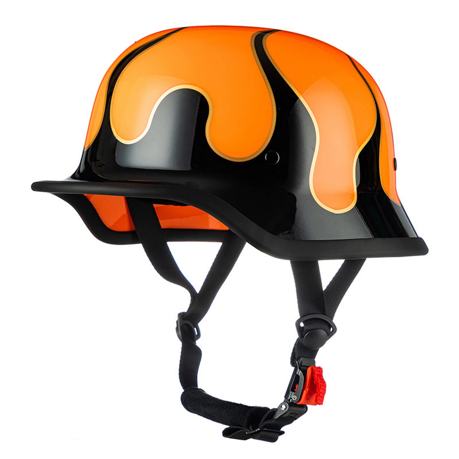 Motorradhelme im Deutschen Stil, Erwachsene Vintage Open Face Halbhelm Punkt zugelassene Männer und Frauen Retro -Schädelkappe Halbhelm für Scooter Street Cruiser Moped Chopper Motorradhelme im Deutschen Stil, Erwachsene Vintage Open Face Halbhelm Punkt zugelassene Männer und Frauen Retro -Schädelkappe Halbhelm für Scooter Street Cruiser Moped Chopper von FHDCNTO