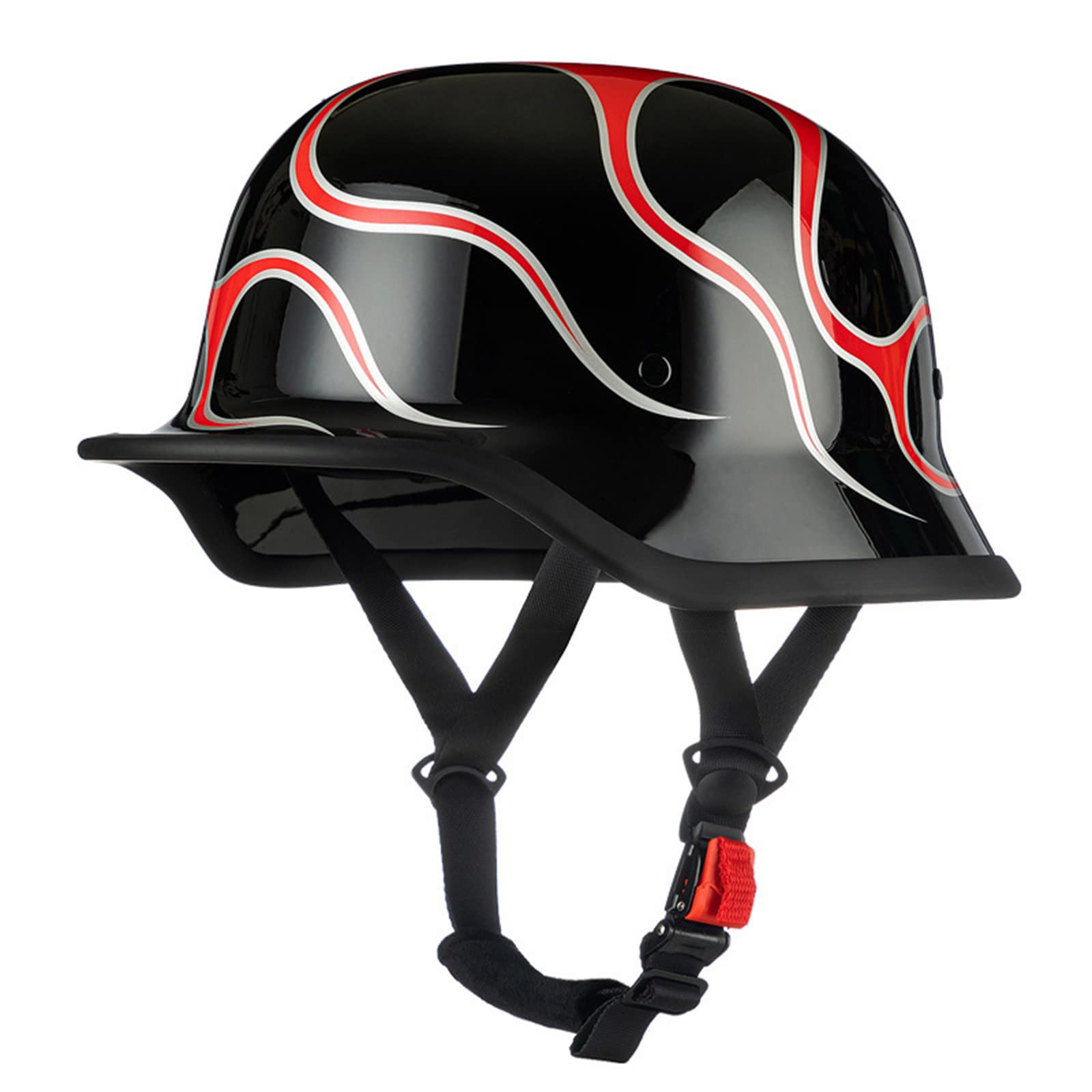Motorradhelme im Deutschen Stil, Erwachsene Vintage Open Face Halbhelm Punkt zugelassene Männer und Frauen Retro -Schädelkappe Halbhelm für Scooter Street Cruiser Moped Chopper Motorradhelme im Deutschen Stil, Erwachsene Vintage Open Face Halbhelm Punkt zugelassene Männer und Frauen Retro -Schädelkappe Halbhelm für Scooter Street Cruiser Moped Chopper von FHDCNTO