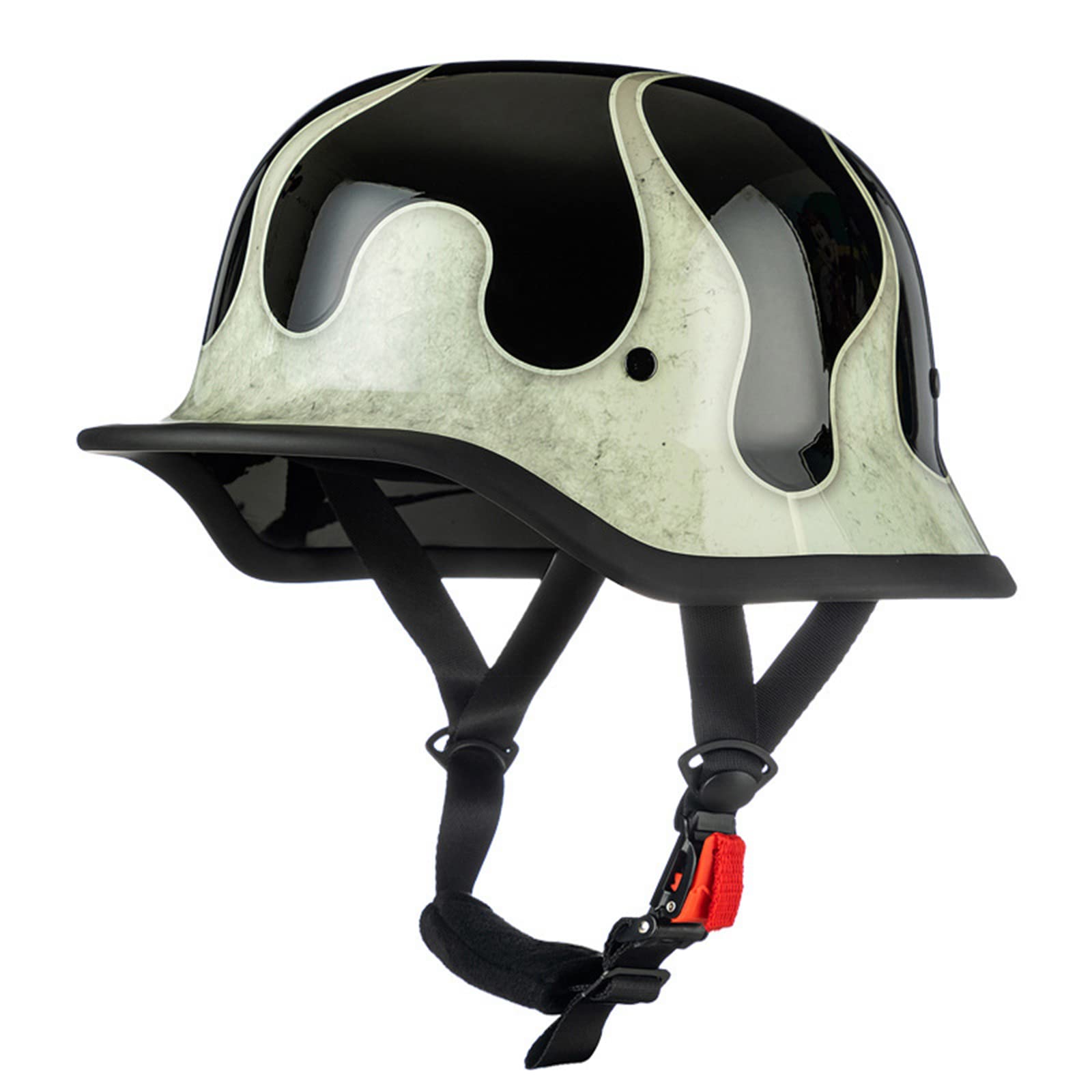 Motorradhelme im Deutschen Stil, Erwachsene Vintage Open Face Halbhelm Punkt zugelassene Männer und Frauen Retro -Schädelkappe Halbhelm für Scooter Street Cruiser Moped Chopper Motorradhelme im Deutschen Stil, Erwachsene Vintage Open Face Halbhelm Punkt zugelassene Männer und Frauen Retro -Schädelkappe Halbhelm für Scooter Street Cruiser Moped Chopper von FHDCNTO
