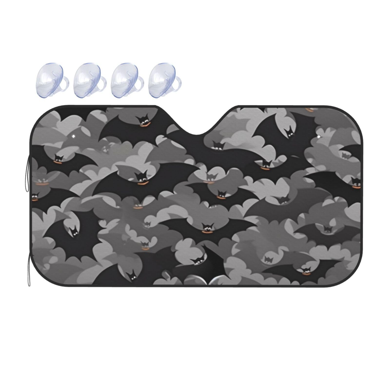 Halloween Fledermäuse grau Auto Windschutzscheibe Sonnenschutz Faltbar Auto Frontscheibe Sonnenschutz für die meisten Autos SUV LKW - Heat Blocker Auto Visor Protector Universal Automotive Halloween Fledermäuse grau Auto Windschutzscheibe Sonnenschutz Faltbar Auto Frontscheibe Sonnenschutz für die meisten Autos SUV LKW - Heat Blocker Auto Visor Protector Universal Automotive von FHEDVBN