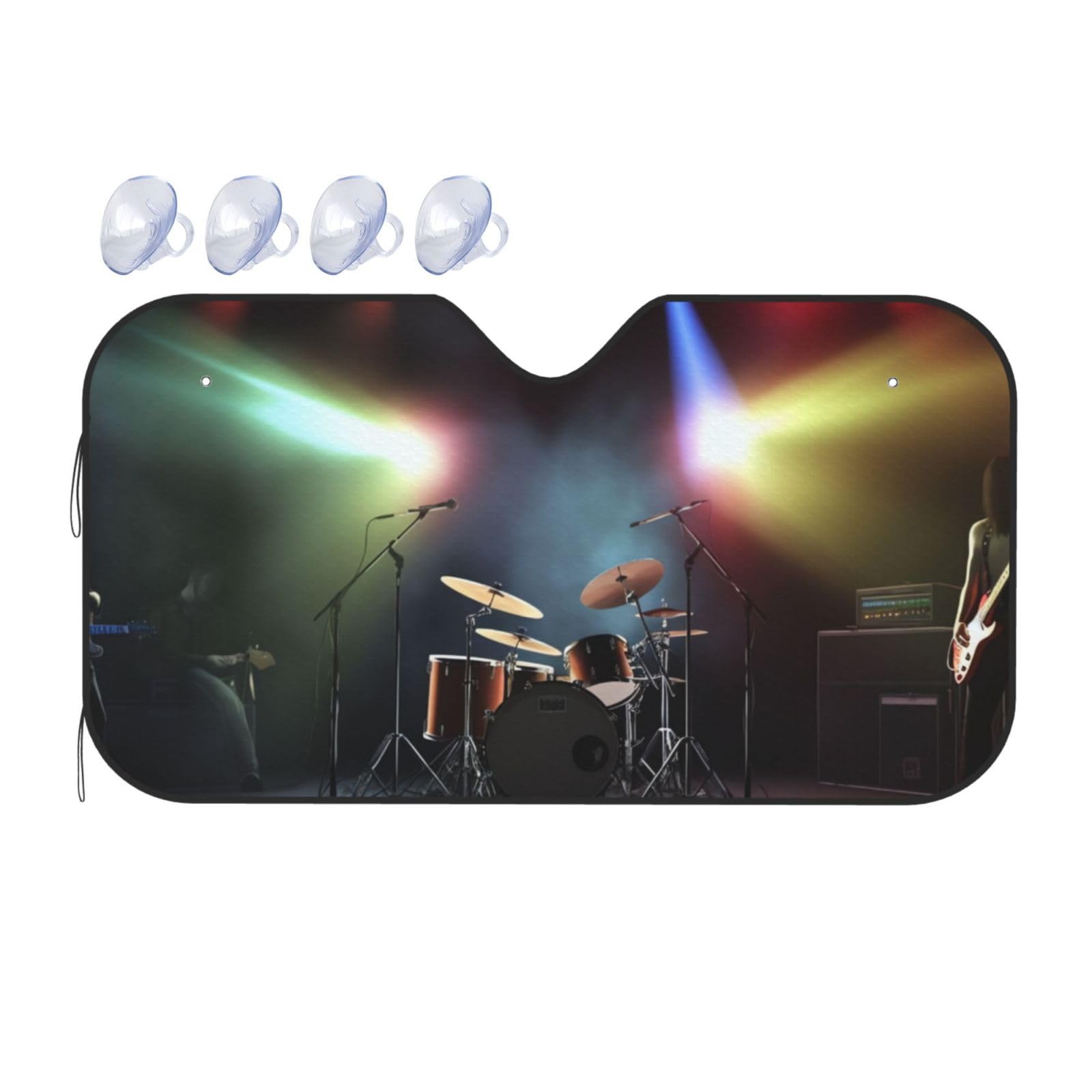 Rock Band Stage Auto Windschutzscheibe Sonnenschutz Faltbar Auto Frontscheibe Sonnenschutz für die meisten Autos SUV LKW - Heat Blocker Auto Visor Protector Universal Automotive Sonnenschutz Medium Rock Band Stage Auto Windschutzscheibe Sonnenschutz Faltbar Auto Frontscheibe Sonnenschutz für die meisten Autos SUV LKW - Heat Blocker Auto Visor Protector Universal Automotive Sonnenschutz Medium von FHEDVBN