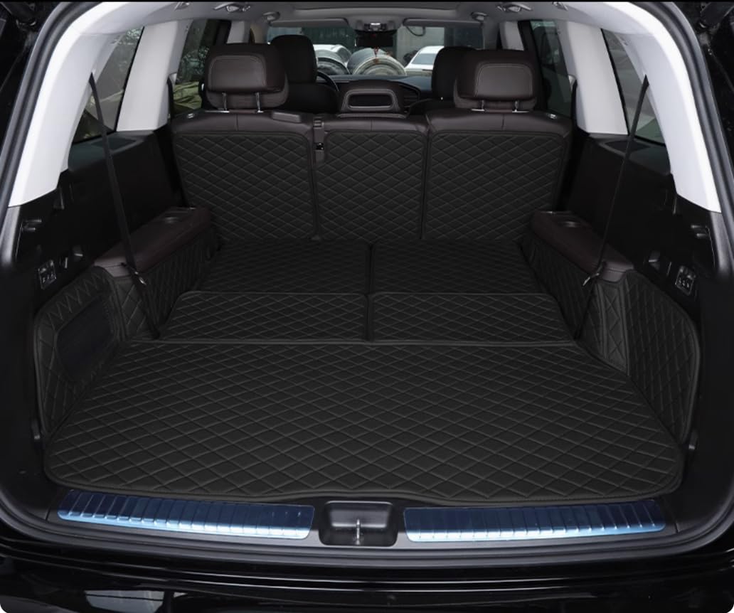 FHJBP Kofferraumwanne für Mercedes GLS-Klasse (Schwarz mit schwarzen Nähten) von FHJBP