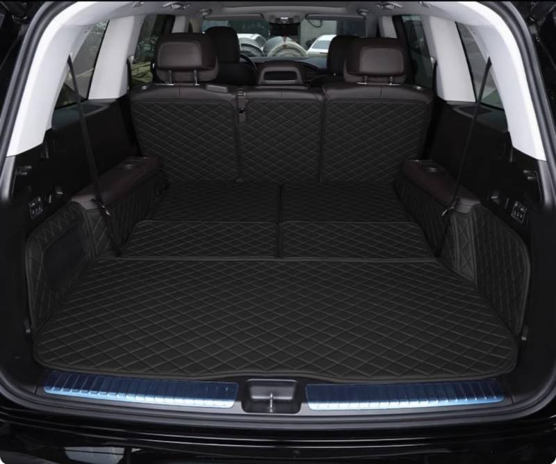 FHJBP Kofferraumwanne für Mercedes GLS-Klasse (Schwarz mit schwarzen Nähten) von FHJBP