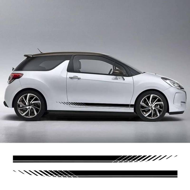 2 STÜCKE ALK Auto Tür Seitenaufkleber, für Citroen DS3 Cabrio DS4 DS5 Prestige 5LS DS DS6 DS7 Auto Tuning Zubehör Vinyl Aufkleber von FHKQMLFQ