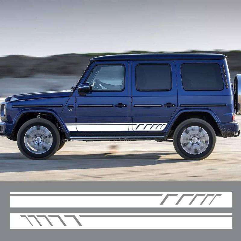 2 STÜCKE Auto Seite Karosserie Aufkleber Aufkleber, für Mercedes Benz G Glas G55 G63 AMG W463 G500 Klasse G350D DIY Aufkleber Auto Tuning Zubehör von FHKQMLFQ