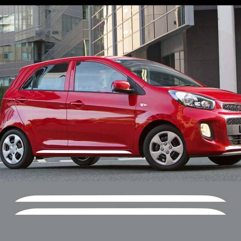 2 STÜCKE Auto Seitentür Schürze Streifen Aufkleber, für Kia Picanto GT DIY Styling Tuning Zubehör Auto Vinyl Film Aufkleber von FHKQMLFQ