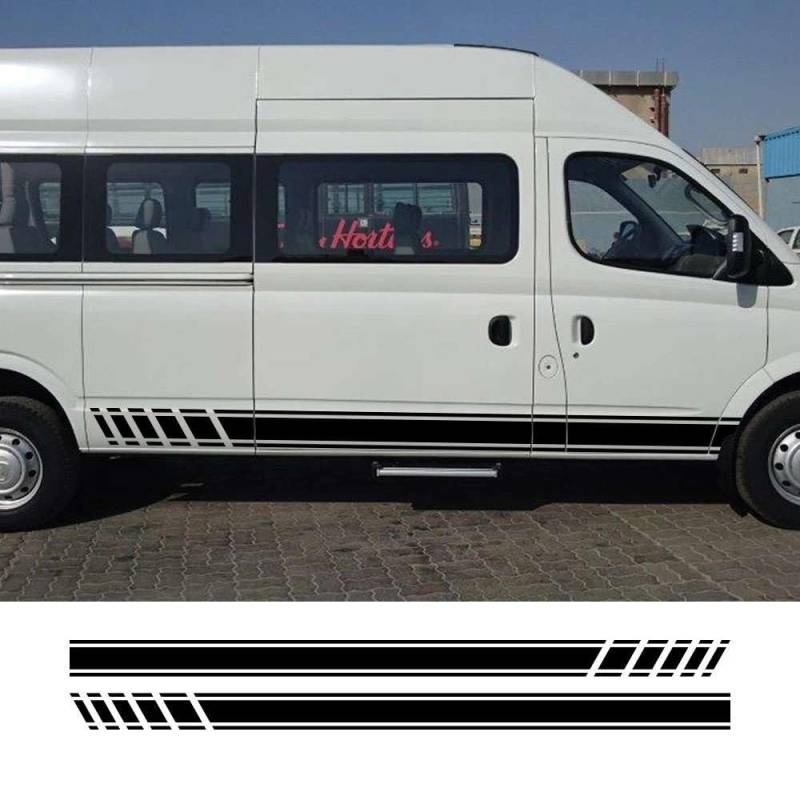 2 STÜCKE Auto Tür Seite Aufkleber, für Maxus V80 Camper Cargo Van Teile Linie Grafik Streifen Vinyl Aufkleber Tuning Auto Zubehör von FHKQMLFQ