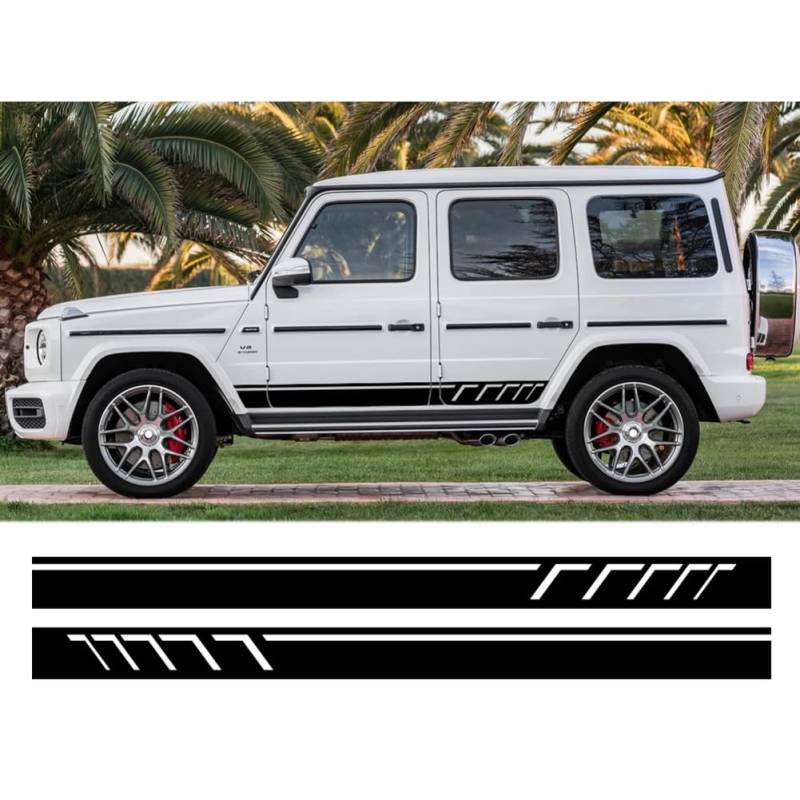2 STÜCKE Autoseitenkarosserie-Aufkleber, Für M=ercedes B=ENZ G Glas G55 G63 AMG W463 G500 Klasse G350D DIY Aufkleber Auto-Tuning-Zubehör von FHKQMLFQ