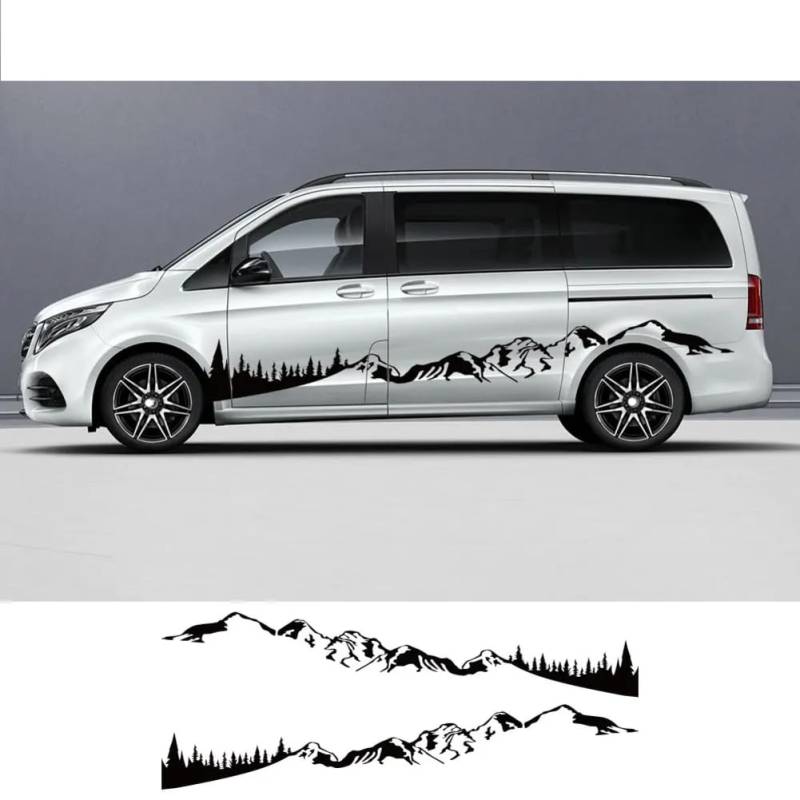 2 Stück/Lot Autoaufkleber, für B=ENZ Vito V-Klasse W447 Viano W639 Wohnmobil DIY Grafiken Vinyl Aufkleber Tuning Zubehör von FHKQMLFQ