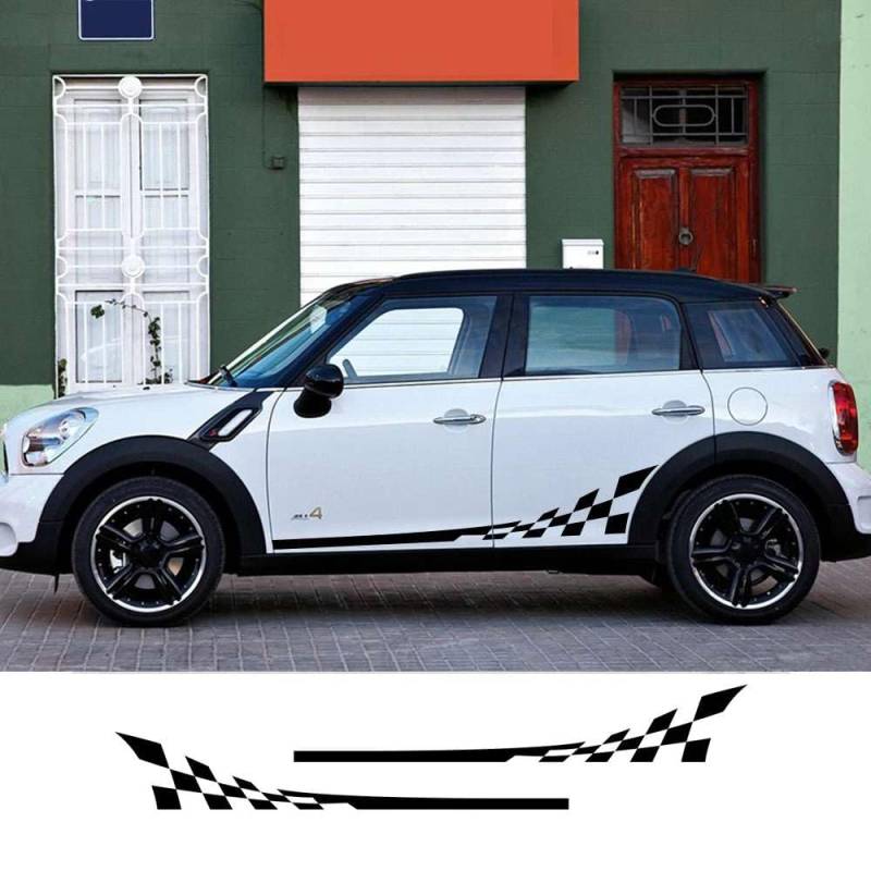 2 Stück Auto Tür Seite Aufkleber Racing Sport Aufkleber, für Mini Cooper R56 R57 R58 R50 R52 R53 R59 R61 Countryman R60 F60 F55 F56 F54 von FHKQMLFQ