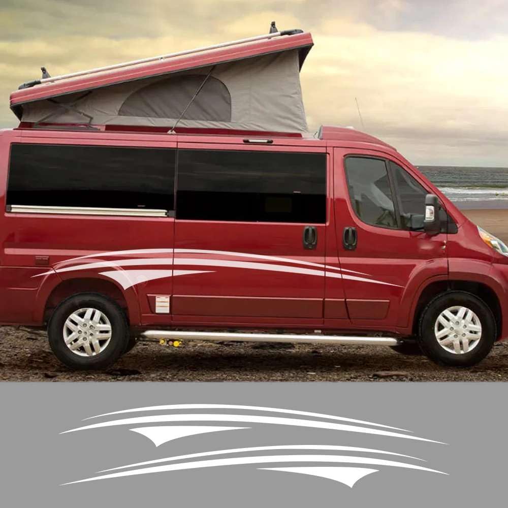 2 Stücke Van Tür Seite Aufkleber Grafik Streifen Kit Abdeckung Auto Karosserie Dekor Camper Auto Pferdekasten Wohnwagen Wohnmobil Vinyl Aufkleber Zubehör 2 Stücke Van Tür Seite Aufkleber Grafik Streifen Kit Abdeckung Auto Karosserie Dekor Camper Auto Pferdekasten Wohnwagen Wohnmobil Vinyl Aufkleber Zubehör von FHKQMLFQ