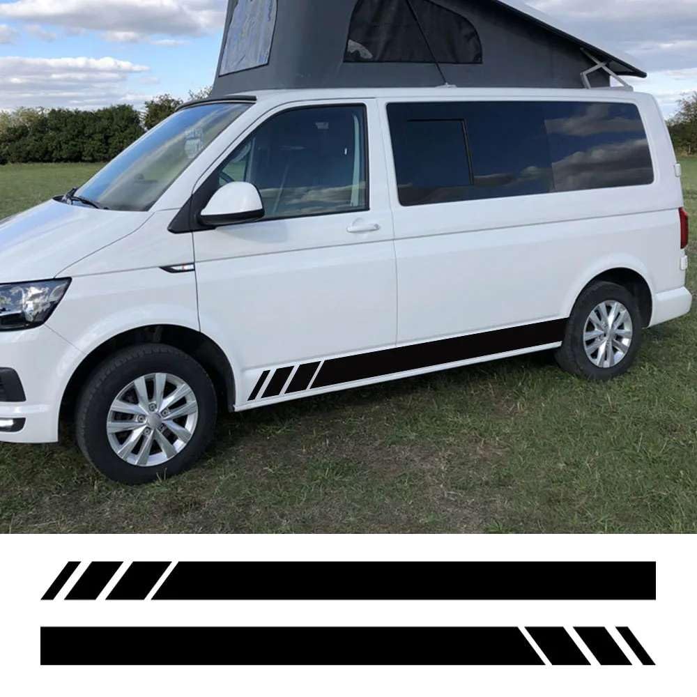 2PCS Auto Tür Seite Aufkleber, für VW Transporter T4 T5 T6 Caravelle Multivan Camper Van Vinyl Aufkleber Zubehör 2PCS Auto Tür Seite Aufkleber, für VW Transporter T4 T5 T6 Caravelle Multivan Camper Van Vinyl Aufkleber Zubehör von FHKQMLFQ
