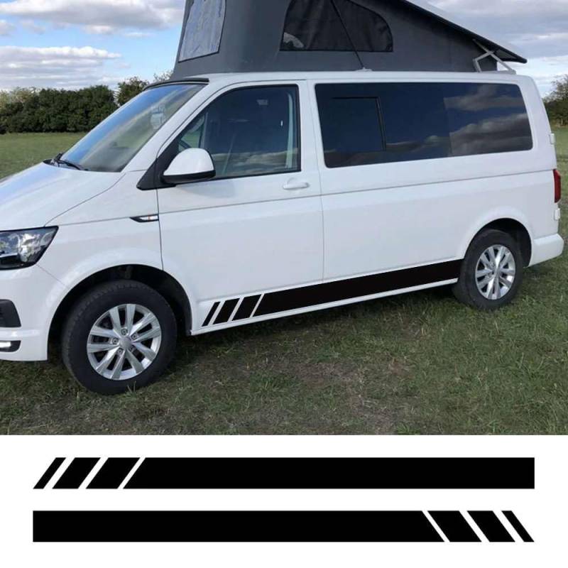 2PCS Auto Tür Seite Aufkleber, für VW Transporter T4 T5 T6 Caravelle Multivan Camper Van Vinyl Aufkleber Zubehör von FHKQMLFQ