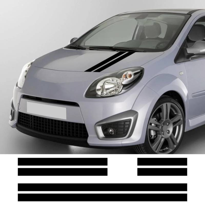 3 STÜCKE Motorhaubenaufkleber, Für R=enault Twingo DIY Tuning Zubehör Vinylfolie Hecktüraufkleber von FHKQMLFQ