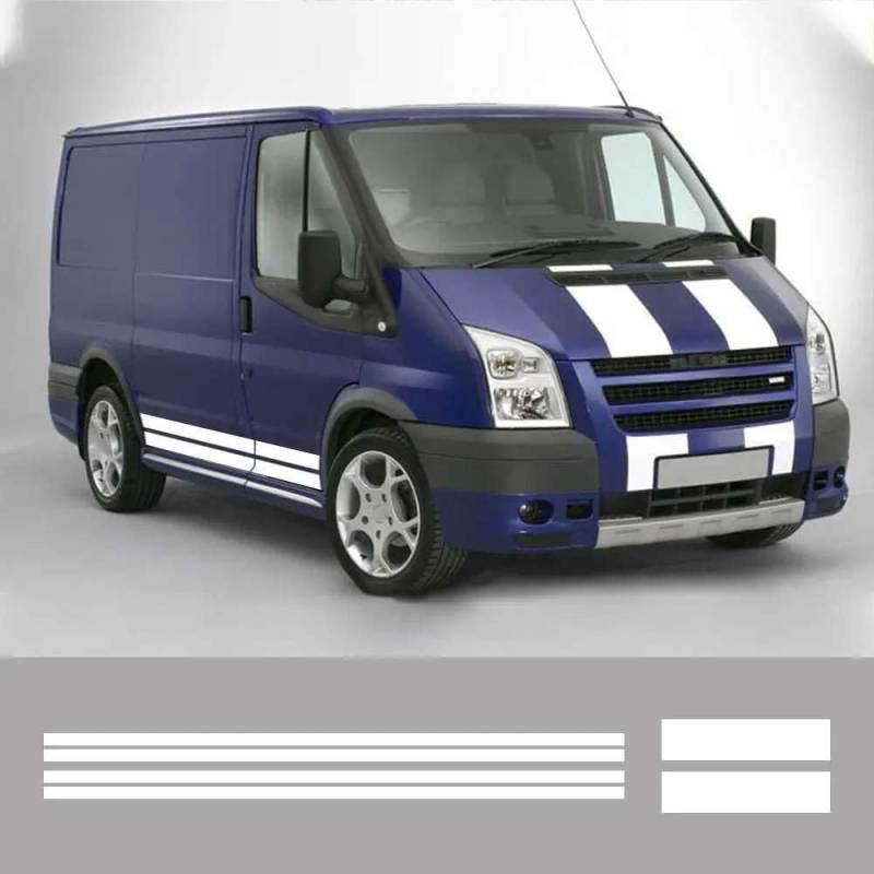 4 Teile/Los Auto Aufkleber, für Ford Transit MK6 MK7 Tuning Zubehör Schutz Camper Van Sport Grafik Vinyl Motorhaube Motor Aufkleber von FHKQMLFQ