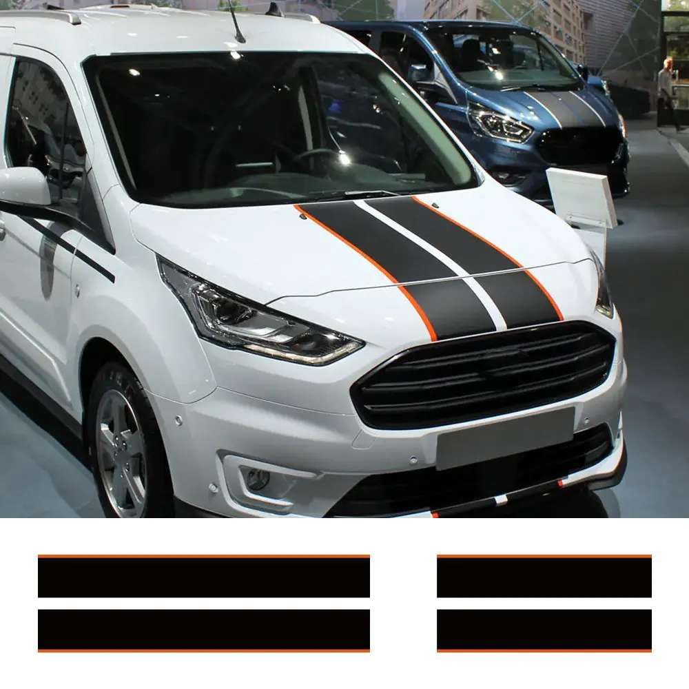 4 Teile/Los Auto Motorhaube Hecktür Aufkleber, für Ford Transit Connect Tuning Zubehör Camper Van Auto Sport Vinyl Aufkleber 4 Teile/Los Auto Motorhaube Hecktür Aufkleber, für Ford Transit Connect Tuning Zubehör Camper Van Auto Sport Vinyl Aufkleber von FHKQMLFQ