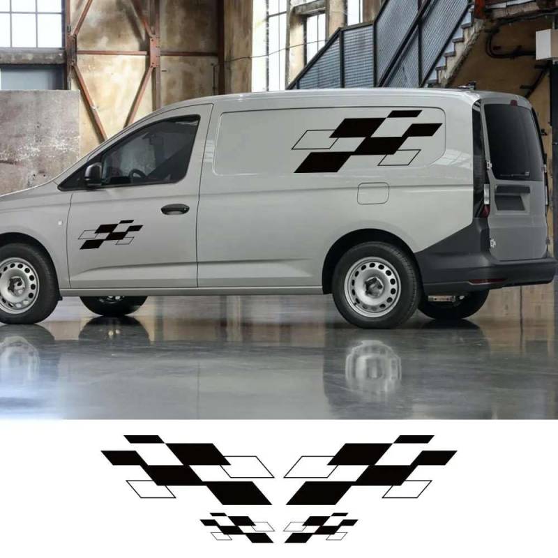 4PCS Auto Aufkleber, für VW Caddy MK1 MK2 MK3 MK4 4 3 2 Maxi Kombi Camper Van Grafik Vinyl Aufkleber Tuning Zubehör von FHKQMLFQ