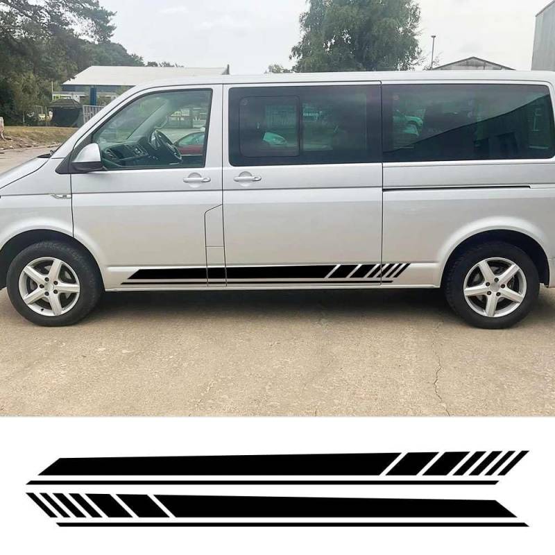 Auto Aufkleber, für VW Transporter T4 T5 T6 Camper Van Lange Streifen Seitengrafik Vinyl Aufkleber Auto Tuning Zubehör von FHKQMLFQ