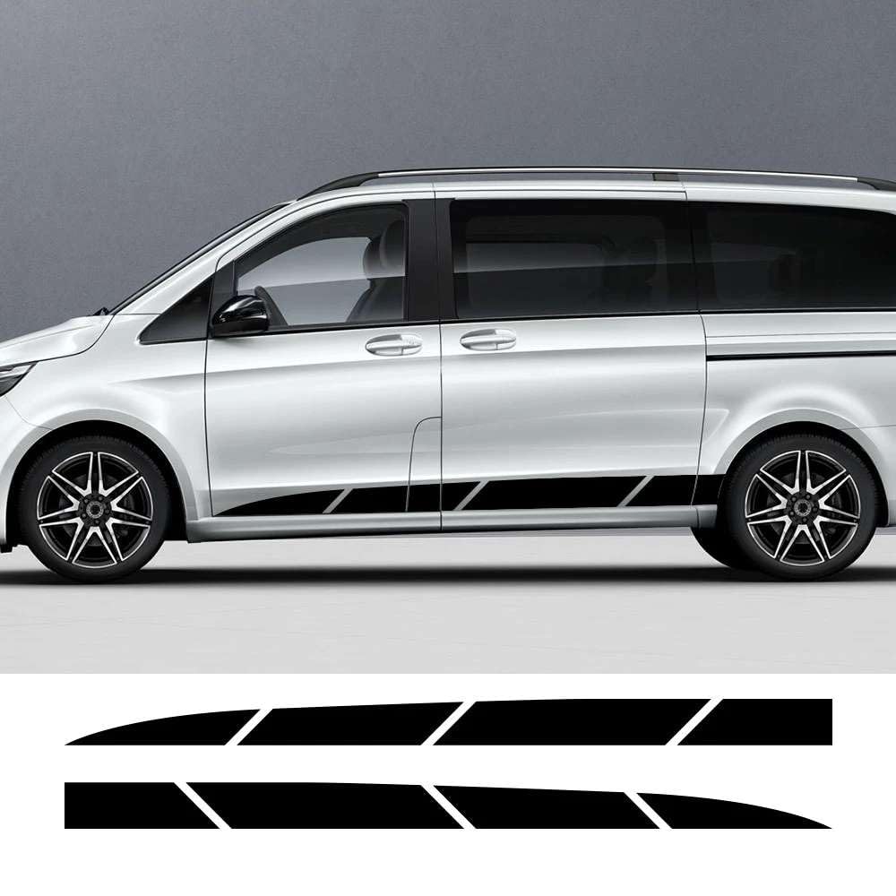 Auto Aufkleber Van Seite Karosserie Streifen Grafik Vinyl Aufkleber, für Mercedes Benz Vito Viano V Klasse W447 W639 Auto Tuning Zubehör Auto Aufkleber Van Seite Karosserie Streifen Grafik Vinyl Aufkleber, für Mercedes Benz Vito Viano V Klasse W447 W639 Auto Tuning Zubehör von FHKQMLFQ